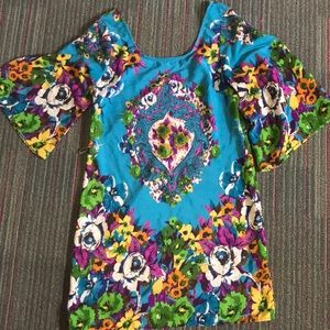 Satin floral print dress!